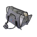 Bolsa Transportadora Para Mascotas. Color Gris. Tamaño 45X24x28cm.