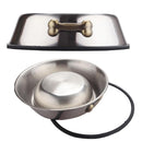 Tazon De Acero Inoxidable Con Borde Antideslizante Para Mascotas. Tamaño 18X24.5X8cm