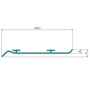 Perfil Para Funcion De Zocalo Rodapie 4" Acabado Negro.