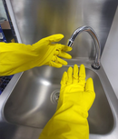 Guante De Nitrilo Domestico Amarillo Talla L