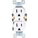 Tomacorriente Doble Polarizado Empotrable 15A 125V Blanco