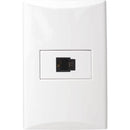 Tomacorriente Para Teléfono Línea Plata Blanco