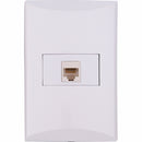 Tomacorriente Para Computo RJ45 Línea Plata Blanco