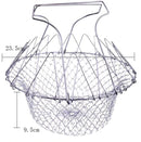 Cesta Plegable De Acero Inoxidable Multiproposito, 23.5X9.5Cm