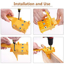 Juego De Plantillas Para Perforaciones De Agujeros Rectos Para Carpintería 6Mm/8Mm/10Mm