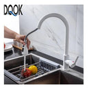Grifo Para Fregador De Cocina Con Manguera Extraíble, Color Blanco