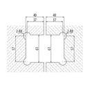 Bisagra De Ducha 180 Grados Aleacion ZAMAC. Economica Acabado Satinado. Vida Util 2-3 Años