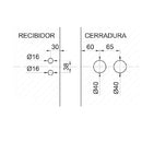 Cerradura De Manigueta Con Recibidor. Brillante