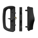 Cerradura-Tirador Negra Para Puertas Correderas De Aluminio. Con Cilindro Y 2 Llaves.