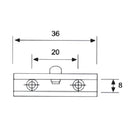 Clip Chico Para Vidrios De 6-8 Mm. Acabado Satinado (Se Vende En Pares)