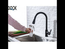 Grifo Para Fregador De Cocina Con Manguera Extraíble, Color Negro