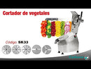 Picador Electrico De Vegetales En Diferentes Formas, Rebanadas, Tiras, Cubos De 1Cm  Incluye 6 Cuchi