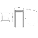 Tinaco De Basura Inoxidable: 400X400x800h Mm.  (N2-P2-D15-03-01/D15-03-02)