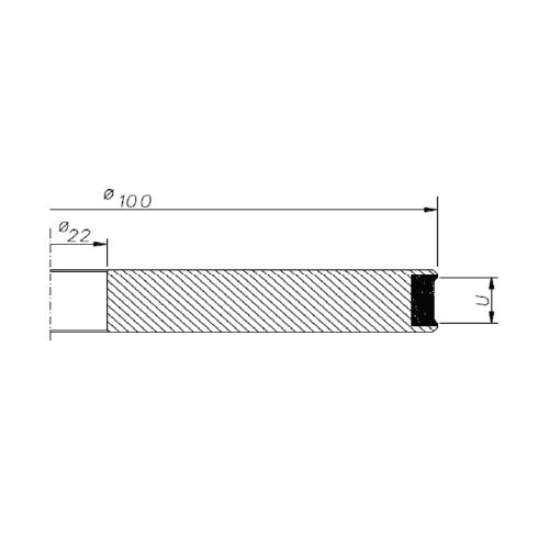 Disco Diamantado Pencil Edge, D100*H22*T8