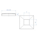 Tapa Decorativa Tuberia Cuadrada 40X40mm.