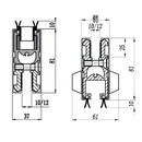 Zocalo Sist 8900K Inf Central. Acero Inox304macizo. 1Mt(Recortable). No Requiere Saques. Brillante
